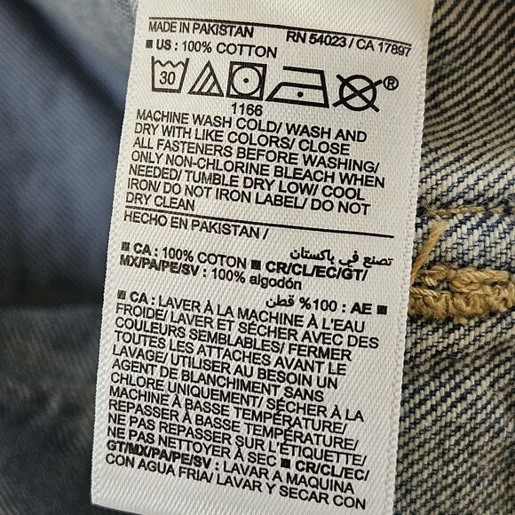 Old Navy Jeans Womens 14 Blue Denim Medium Wash High Rise Baggy Wide Leg NEW - Picture 8 of 8